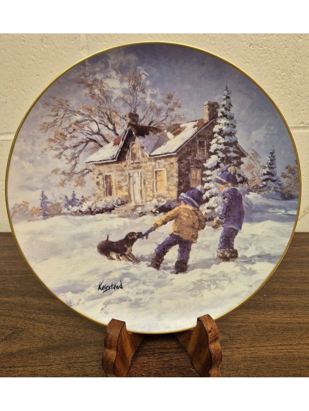 Keirstead 'Tug of War' Collector's Plate - Early Memories Series #1749 of 7500